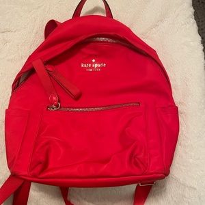 Red Kate Spade Large Backpack